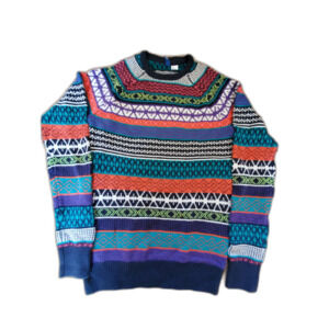 H&M DIVIDED Women's Oversized Colorful Multi-Colors Striped Sweater XS EUC